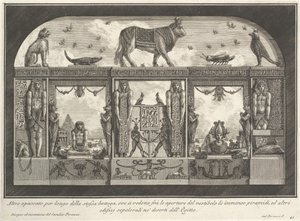 Decoración mural egipcia para el Caffè degli Inglesi, Piazza di Spagna, Roma, 1769. De Diverse maniere d
